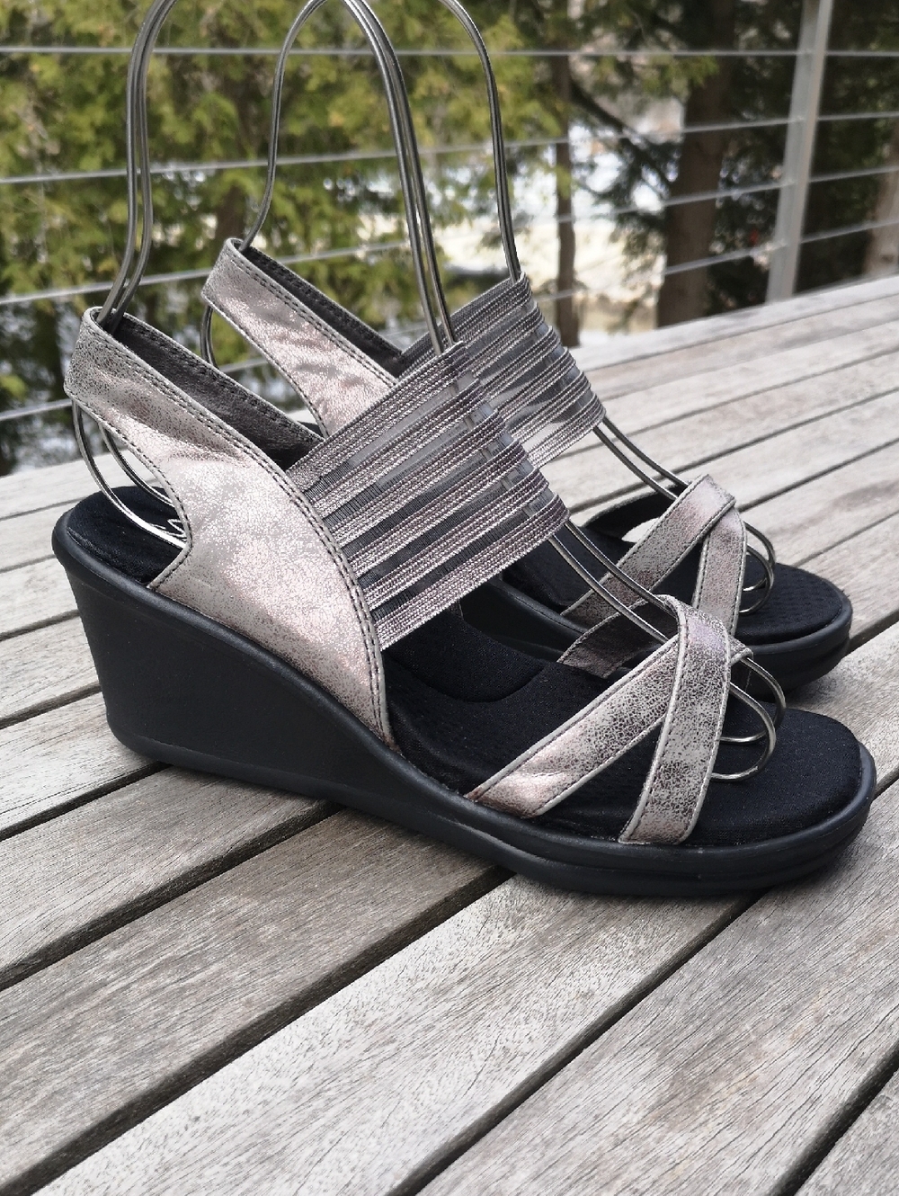 Skechers wedge-heeled sandals